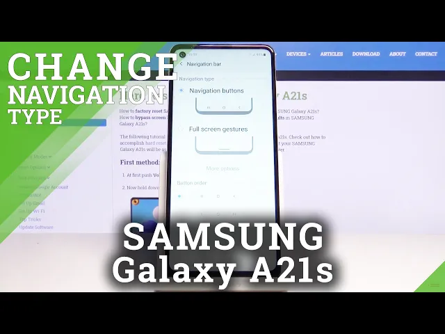 Video thumbnail for How to Change Navigation Bar in Samsung Galaxy A21s - Gesture Navigation