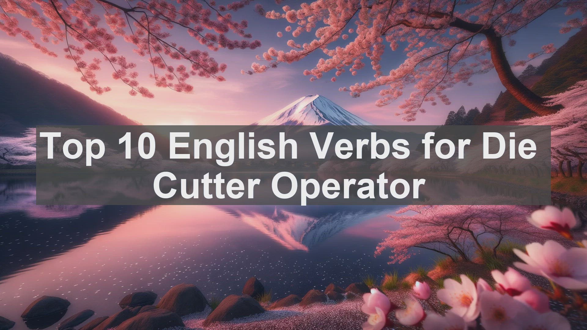 'Video thumbnail for Top 10 English Verbs for Die Cutter Operator'