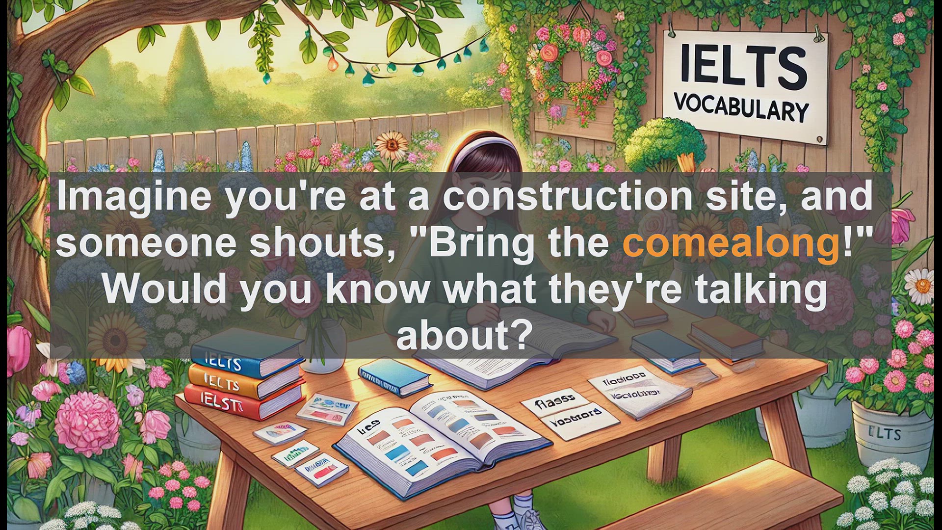 'Video thumbnail for 2500 Must Know IELTS 6.5 Vocabulary - What's a Comealong? Exploring This Useful Tool'