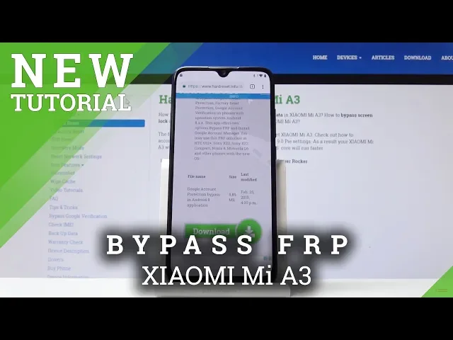 Video thumbnail for How to Unlock FRP in XIAOMI Mi A3 - Skip Google Verification