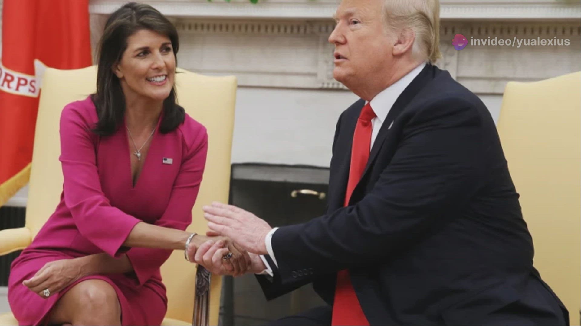 'Video thumbnail for Nikki Haley Announces Support for Trump in November Election'
