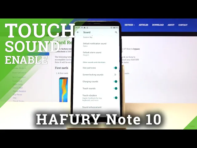 Video thumbnail for How to Change Touch Sounds on HAFURY Note 10 – Turn Off Touch Sounds