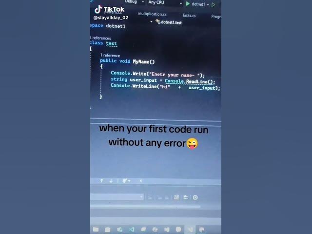 Video thumbnail for #when code run without error#I am so telented#coders#happines