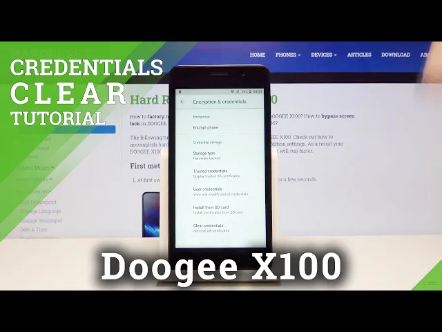 Video thumbnail for How to Clear Credentials on DOOGEE X100 - Remove All Certificates