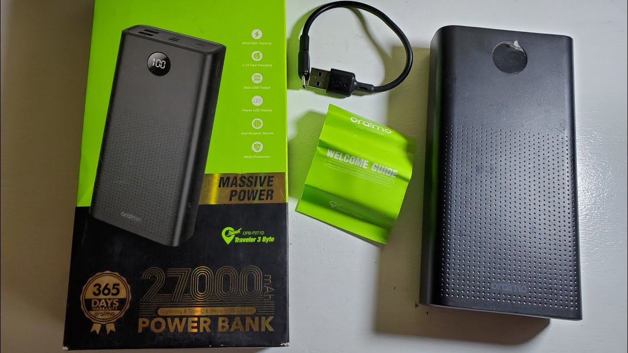 Video thumbnail for Oraimo Power Bank Review | Traveler 3 Byte Powerbank