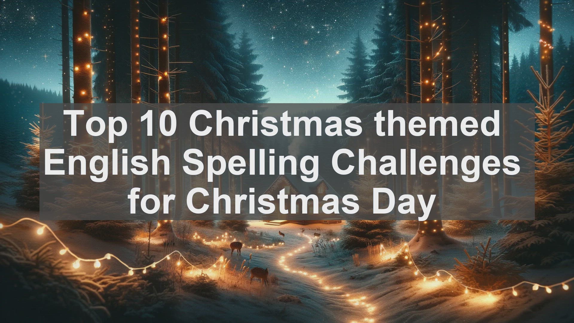 'Video thumbnail for Top 10 Christmas themed English Spelling Challenges for Christmas Day'