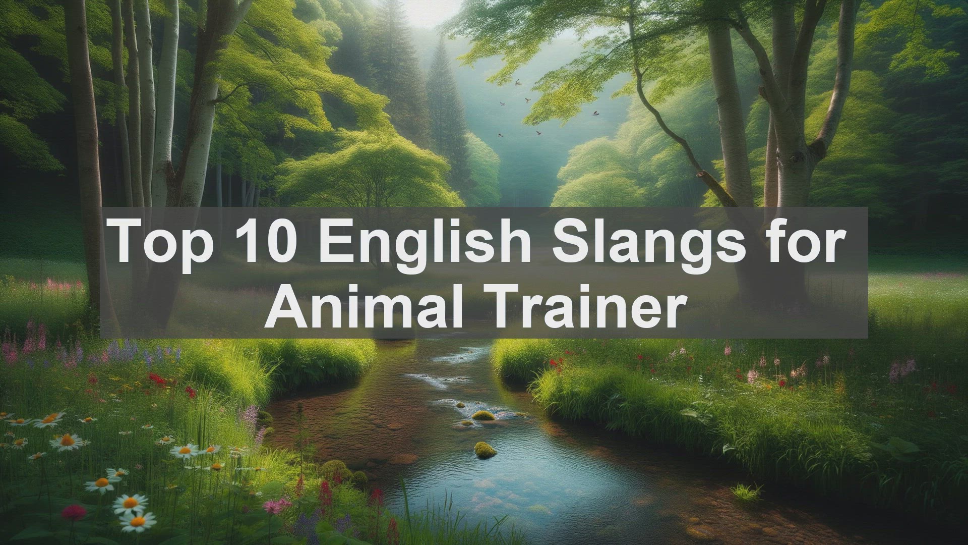'Video thumbnail for Top 10 English Slangs for Animal Trainer'
