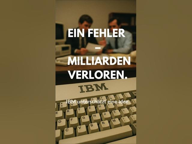 Video thumbnail for IBM unterschätzt Microsoft – und verliert Milliarden #Shorts #Geschichte