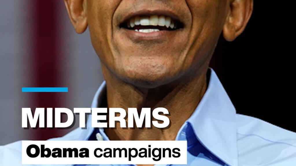 Video thumbnail for Midterms: Obama campaigns for Democrats, slams Trump