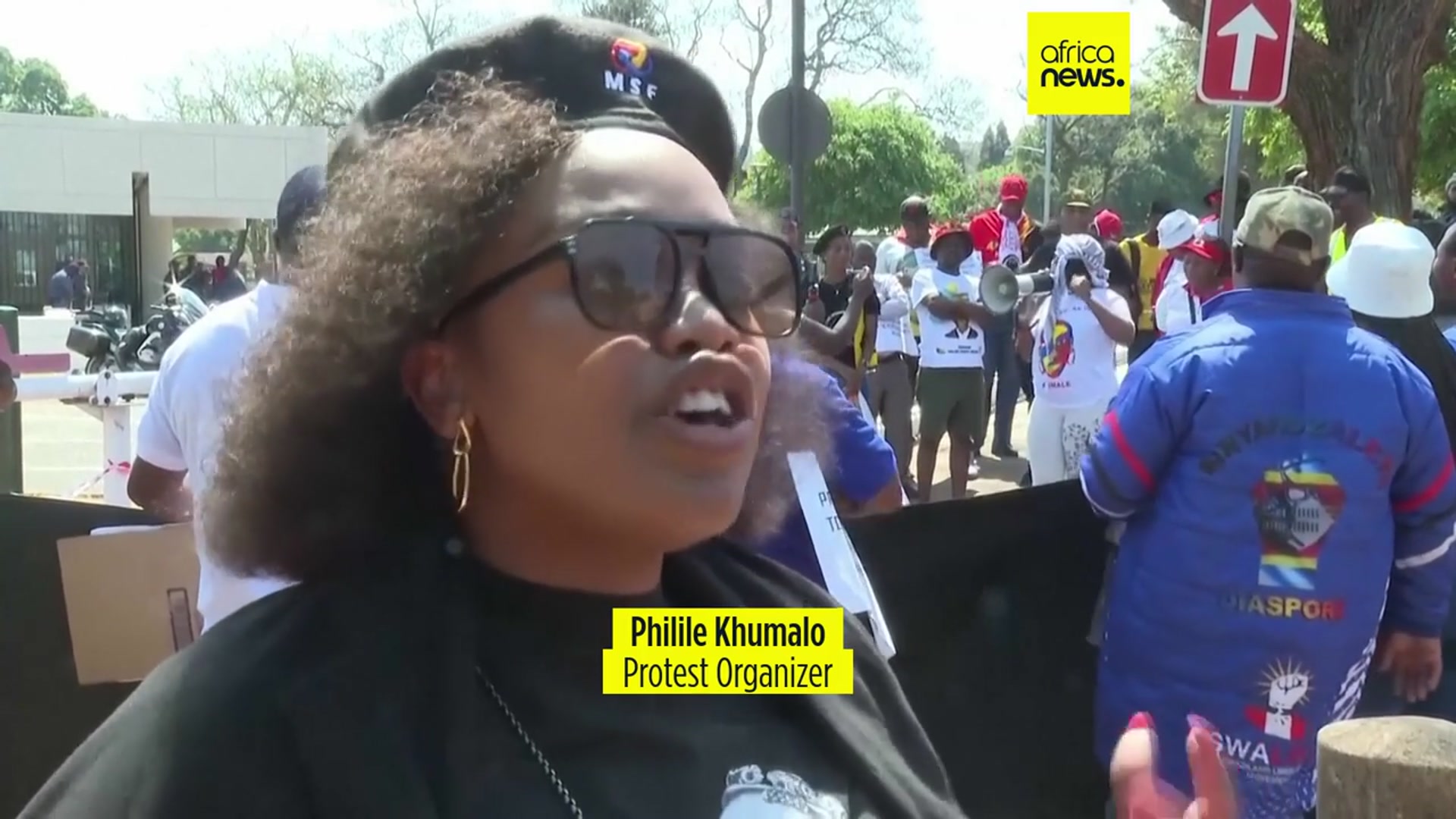 'Video thumbnail for Eswatini protesters rally at US Embassy over deportation deal'