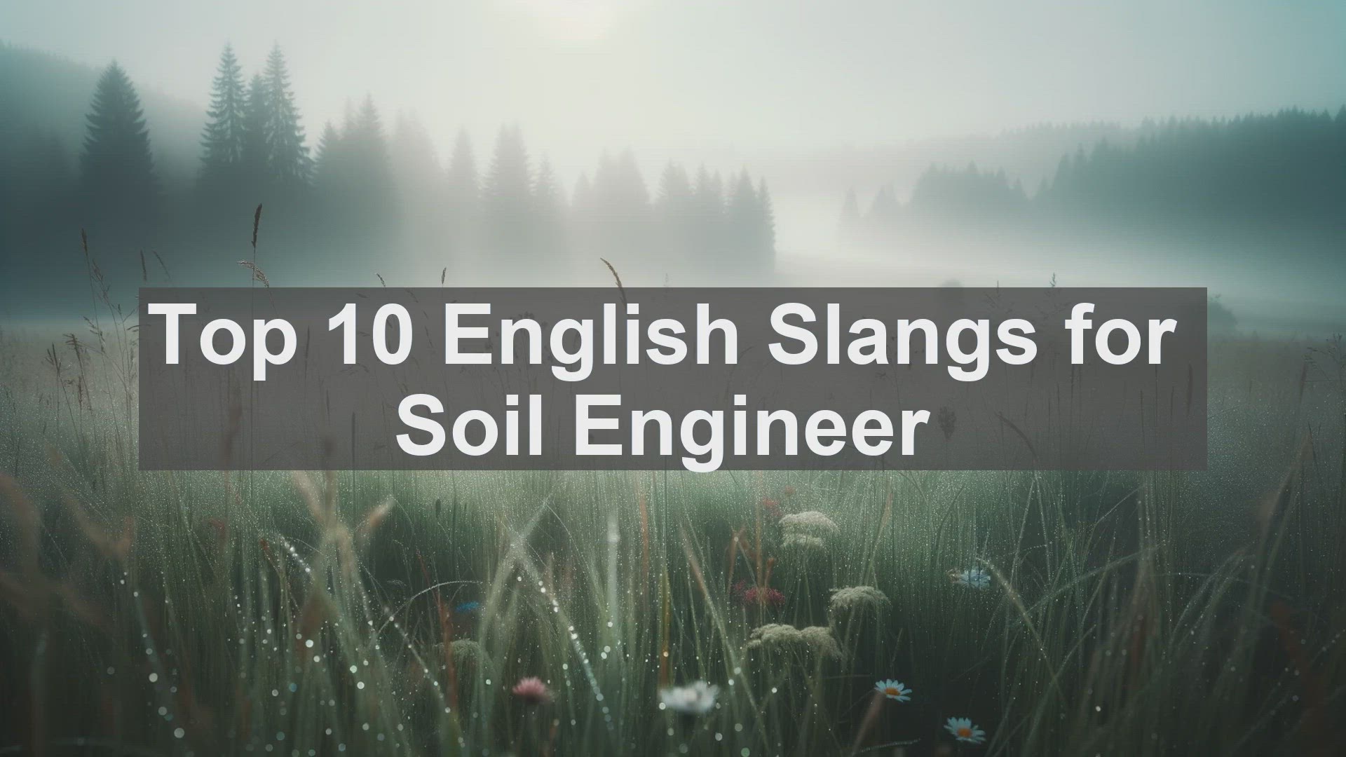 'Video thumbnail for Top 10 English Slangs for Soil Engineer'