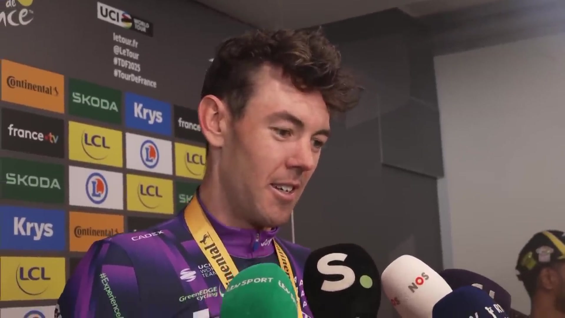 Video thumbnail for ＂I'm finally back to being ME!＂ ｜ O’Connor, Pogacar, Onley & more react to Stage 18 ｜ Tour de Fran