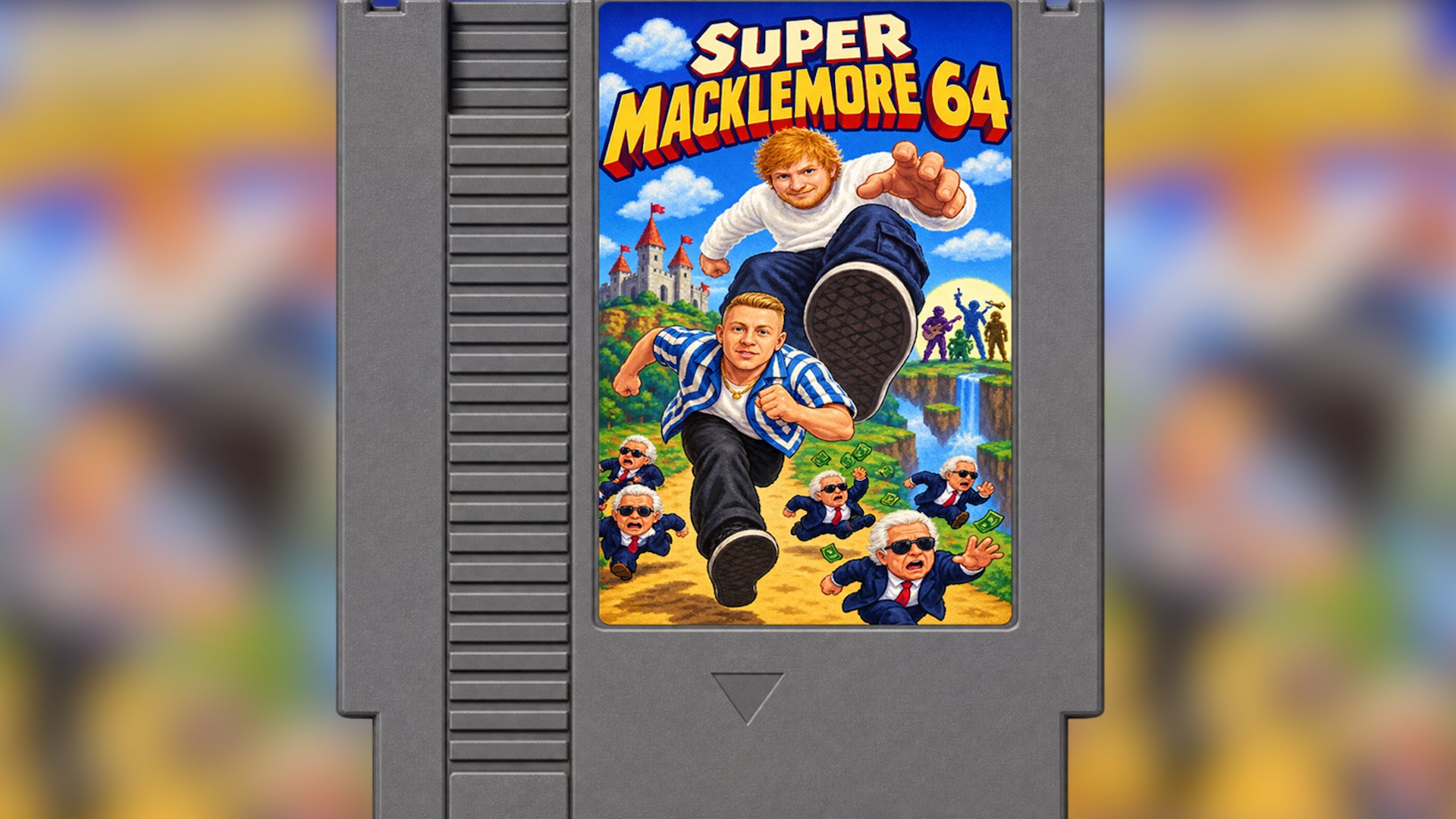 Video thumbnail for Super Macklemore 64: Video game mocks Sheeran concert controversy