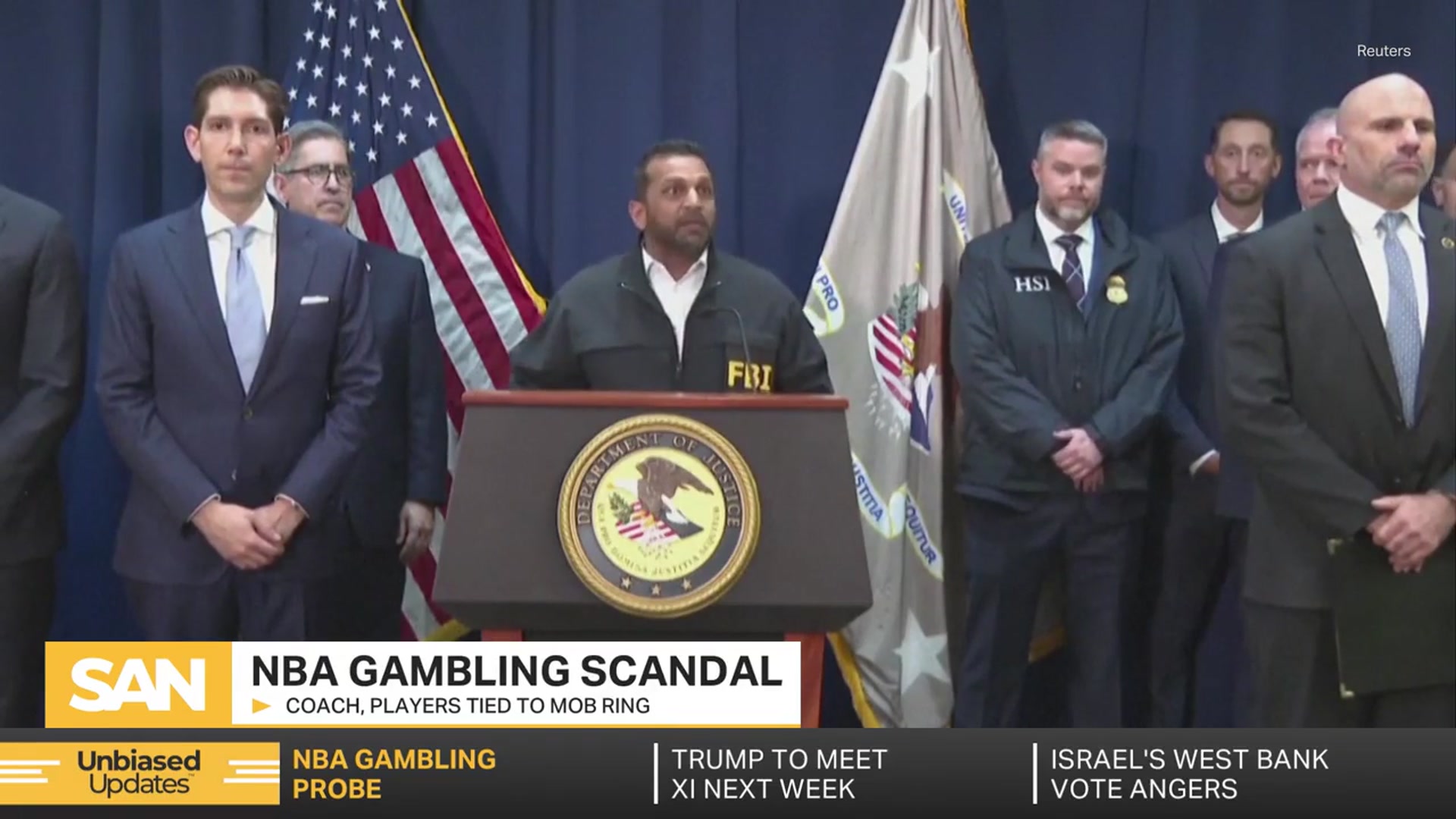 'Video thumbnail for NBA coach, player on leave following arrests in gambling-related investigation'