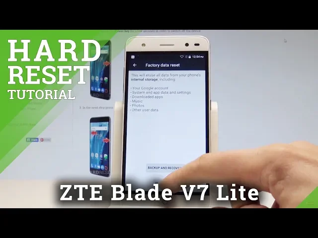 Video thumbnail for How to Factory Reset ZTE Blade V7 Lite - Wipe Data |HardReset.info
