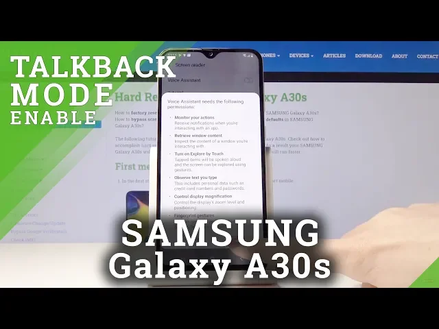 Video thumbnail for How to Enable TalkBack in Samsung Galaxy A30s – Turn On Accessibility Tool