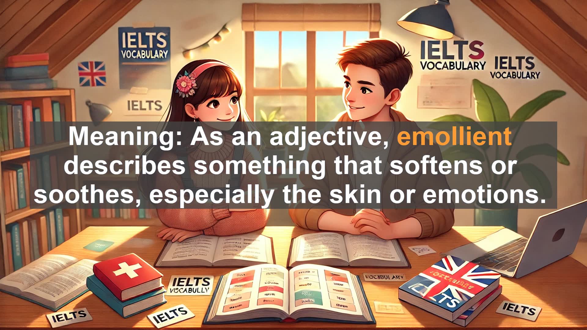 'Video thumbnail for 2000 Must Know IELTS 9.0 Vocabulary - Boost Your IELTS Score: Master the Word 'Emollient''