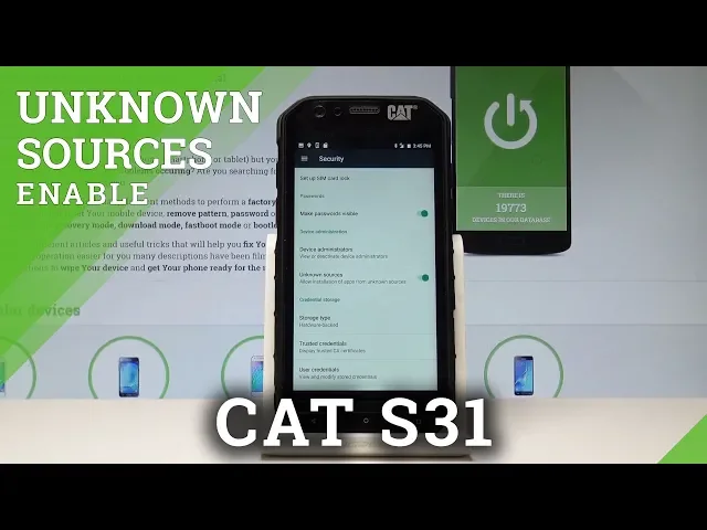 Video thumbnail for How to Enable Unknown Sources in CAT S31 |HardReset.info