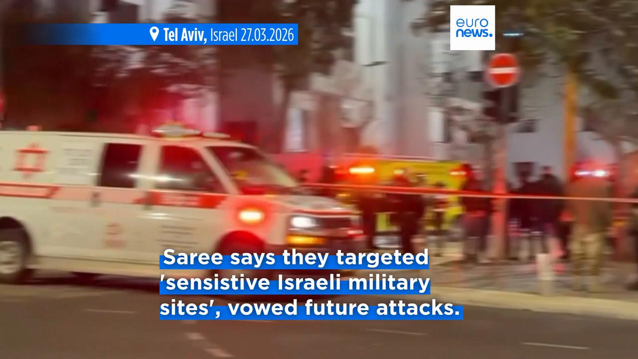 Video thumbnail for Yemen's Houthis say they carried out their first military operation targeting Israel 'successfully'