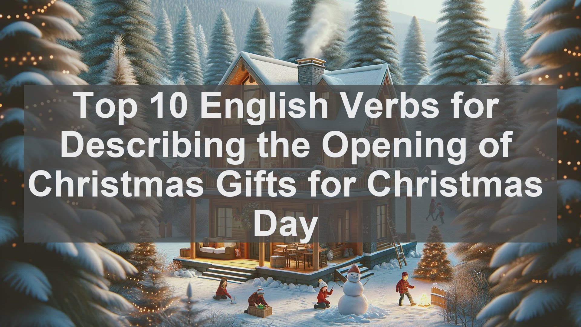 'Video thumbnail for Top 10 English Verbs for Describing the Opening of Christmas Gifts for Christmas Day'