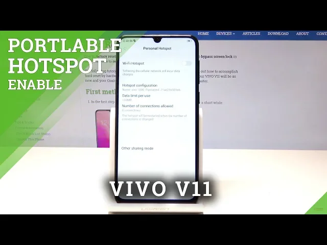 Video thumbnail for How to Enable Portable Hotspot in VIVO V11 - Network Sharing