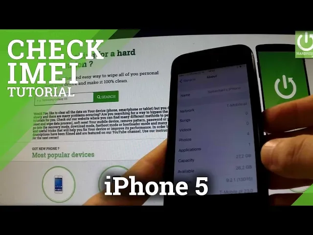 Video thumbnail for How to check the IMEI Number in APPLE iPhone 5 - Menu Settings Method