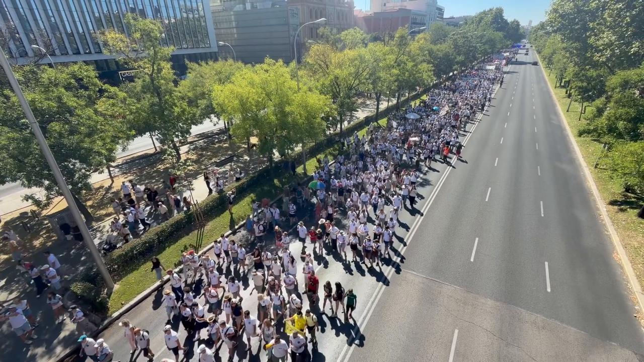 Video thumbnail for Spain: 20260912_Airbus Workers March in Madrid Over Wage Agreement_ h199_001.