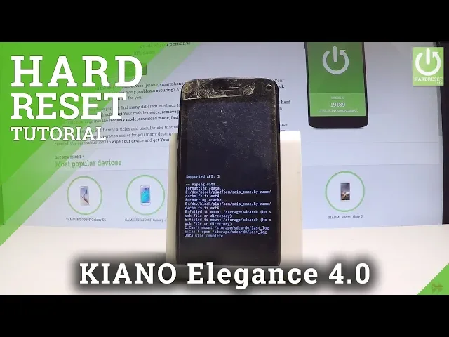Video thumbnail for How to Remove Pattern Lock on KIANO Elegance 4.0 - Hard Reset