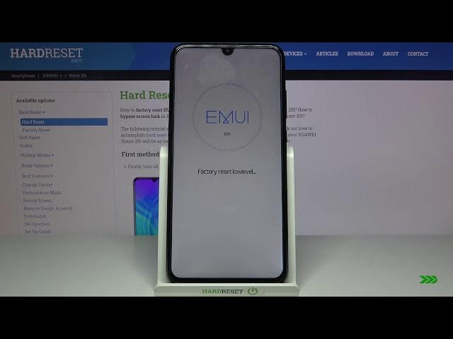 Video thumbnail for How to Factory Reset Honor 20i – Delete All Content & Settings