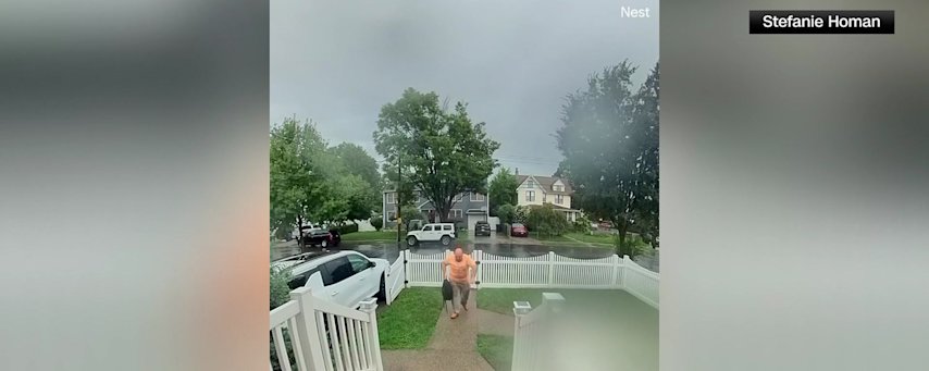 Video thumbnail for CAUGHT ON CAMERA: Staten Island man struck by lightning