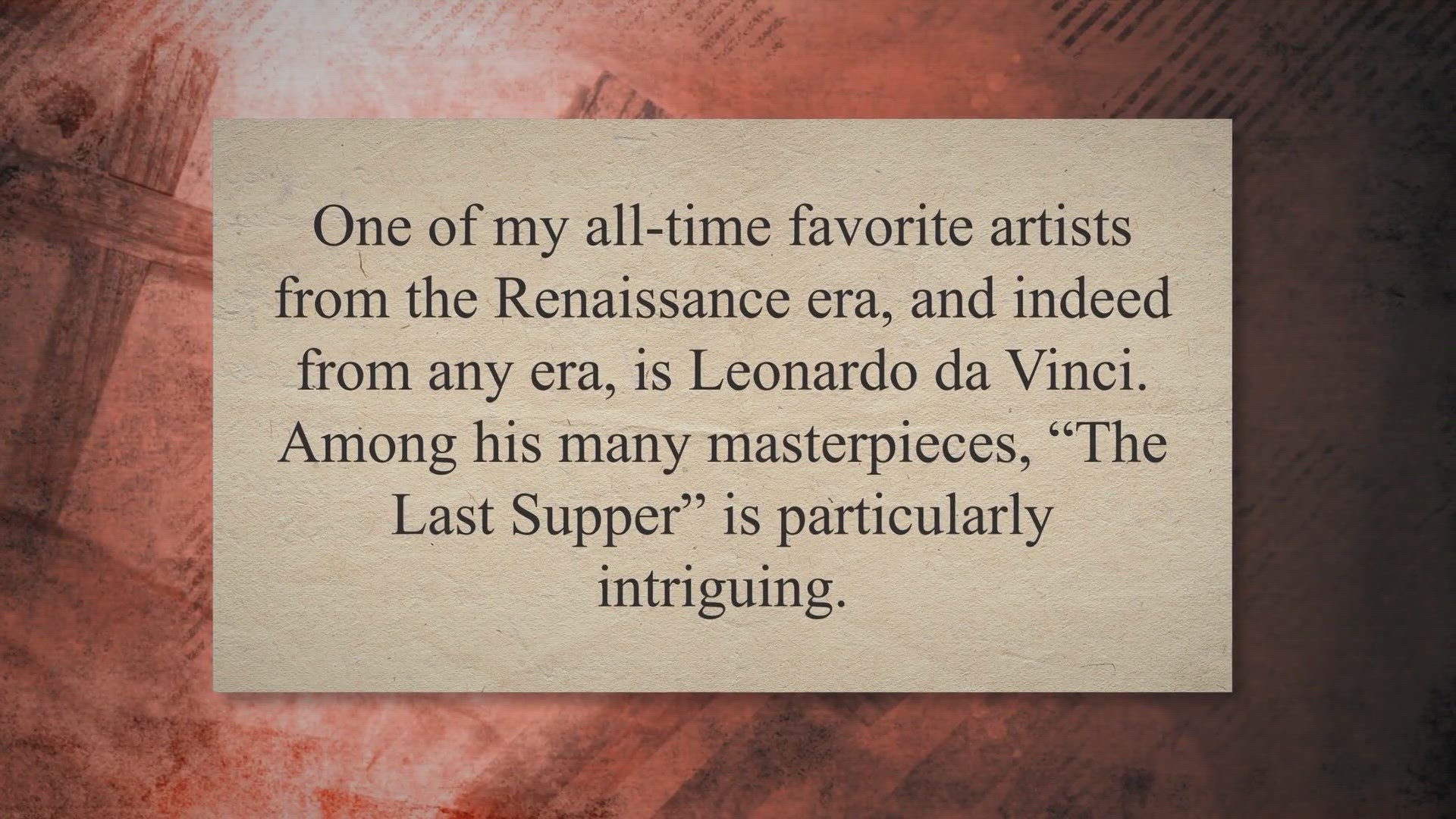 'Video thumbnail for Where Was The Last Supper Painted?'
