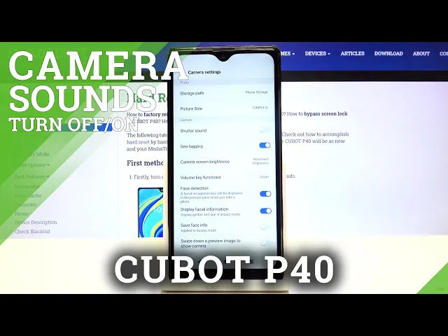 Video thumbnail for How to Manage Camera Shutter Sound on CUBOT P40 – Access Camera Configuration