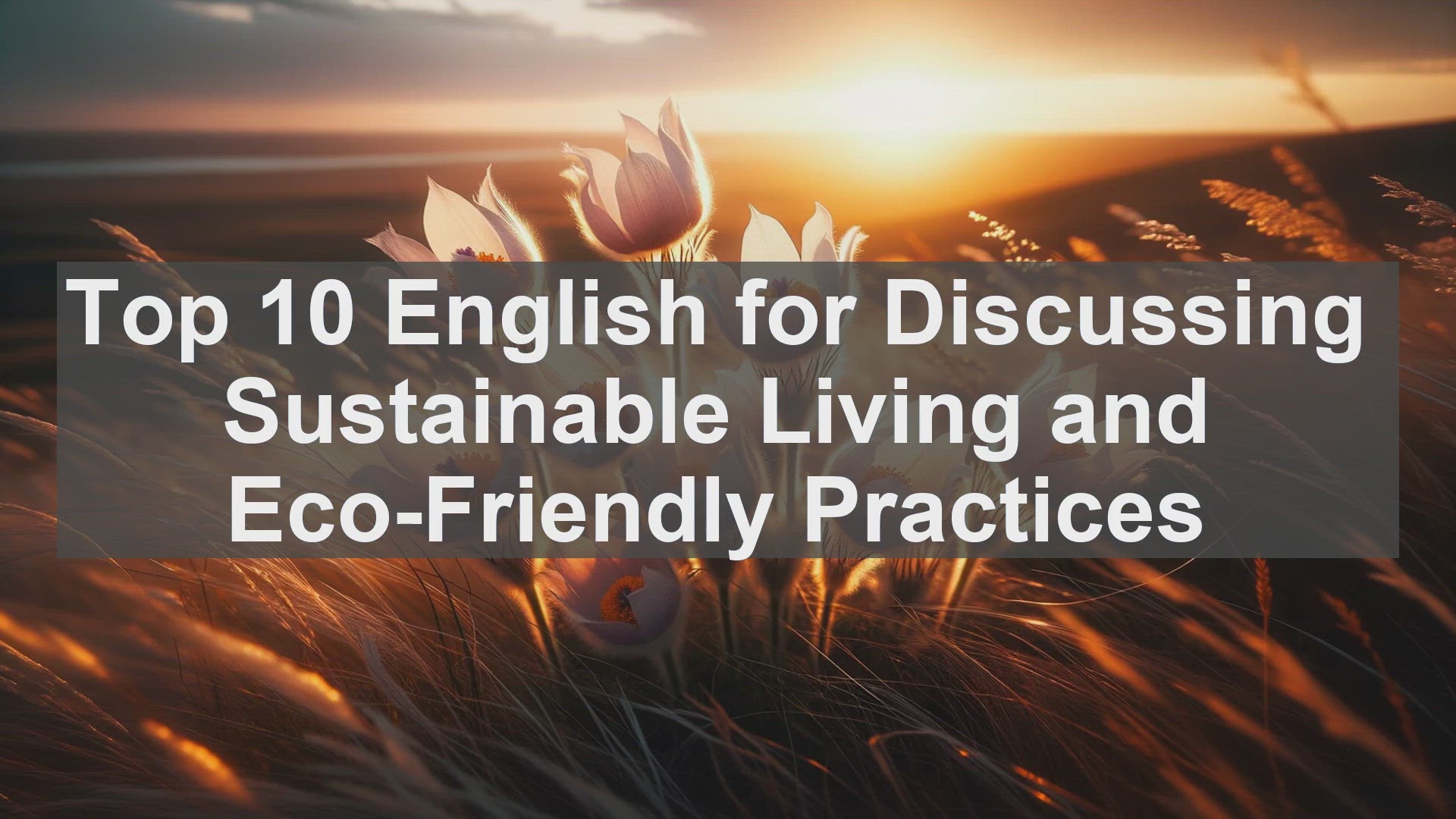 'Video thumbnail for Top 10 English for Discussing Sustainable Living and EcoFriendly Practices'