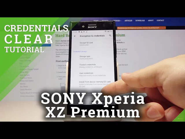 Video thumbnail for How to Clear Credentials for SONY Xperia XZ Premium – Erase Certificates