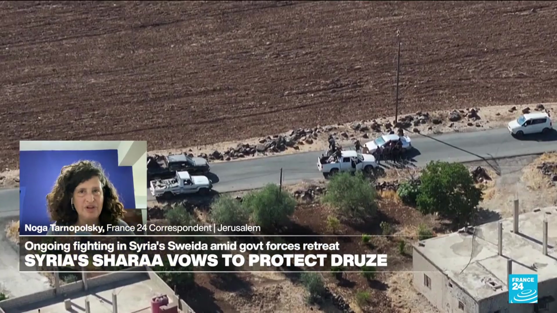 'Video thumbnail for Syrian Bedouin fighters mount new offensive in Sweida against Druze fighters despite truce'