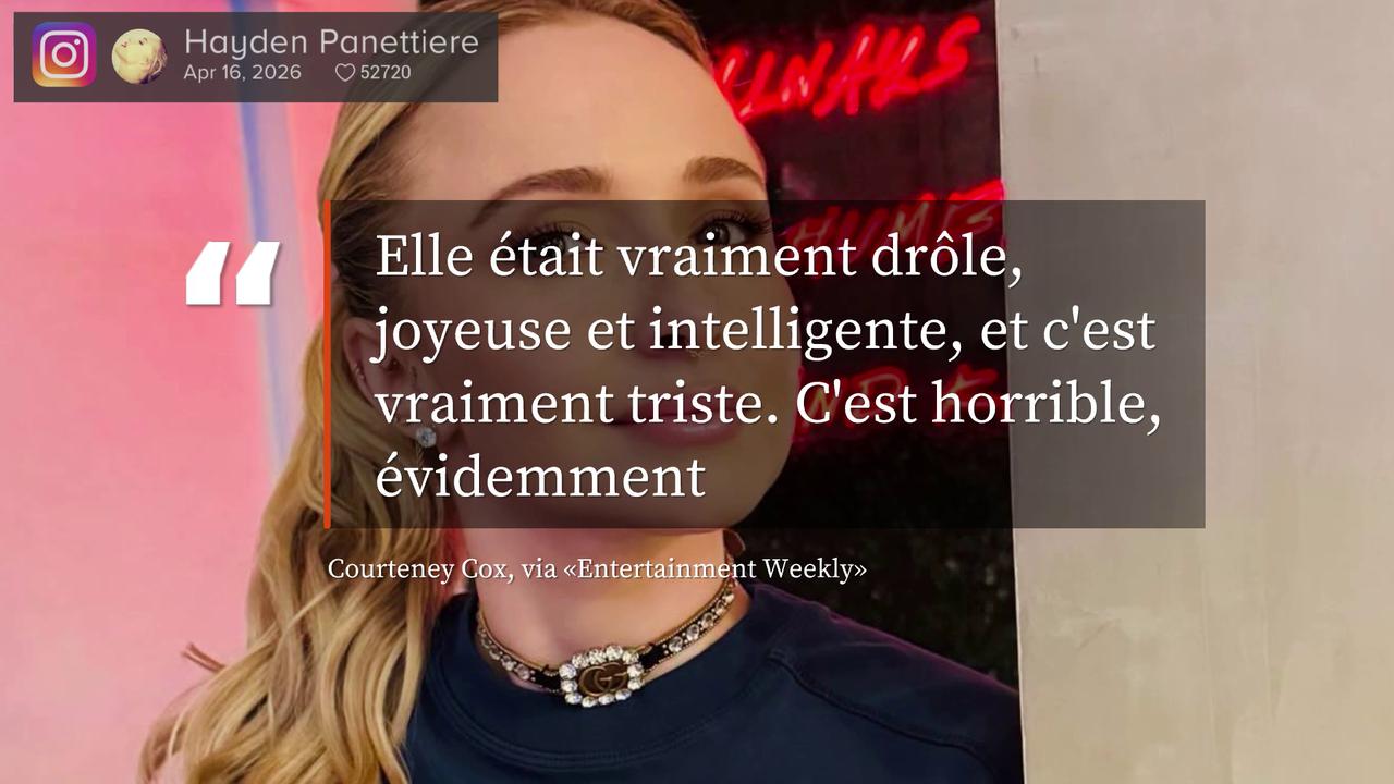 Video thumbnail for Courteney Cox rend hommage à son ex-collègue Hayden Panettiere.