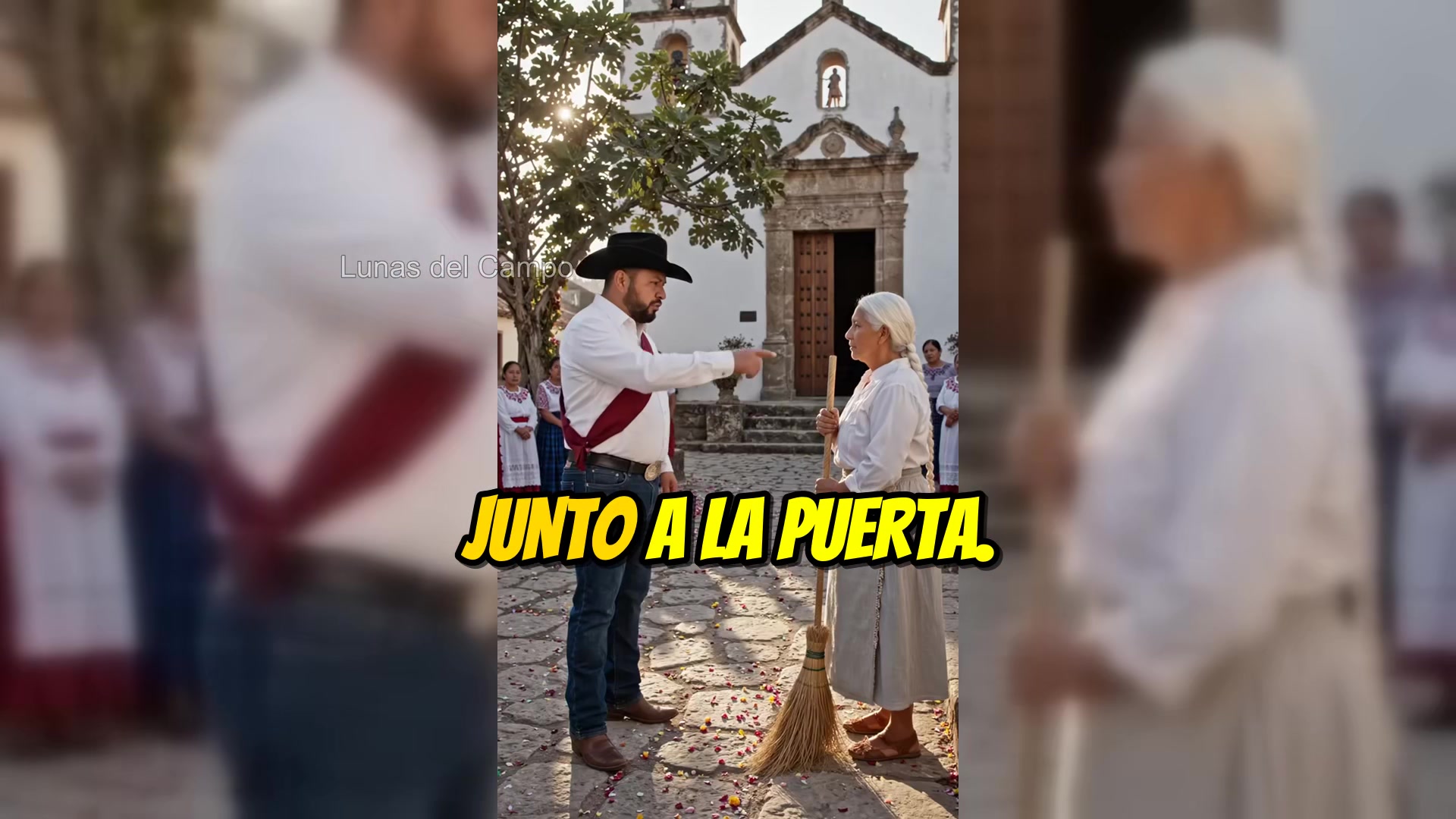 Video thumbnail for Pusieron a la viejita escobera a barrer el atrio con sus escobas delante de setenta vecinos
