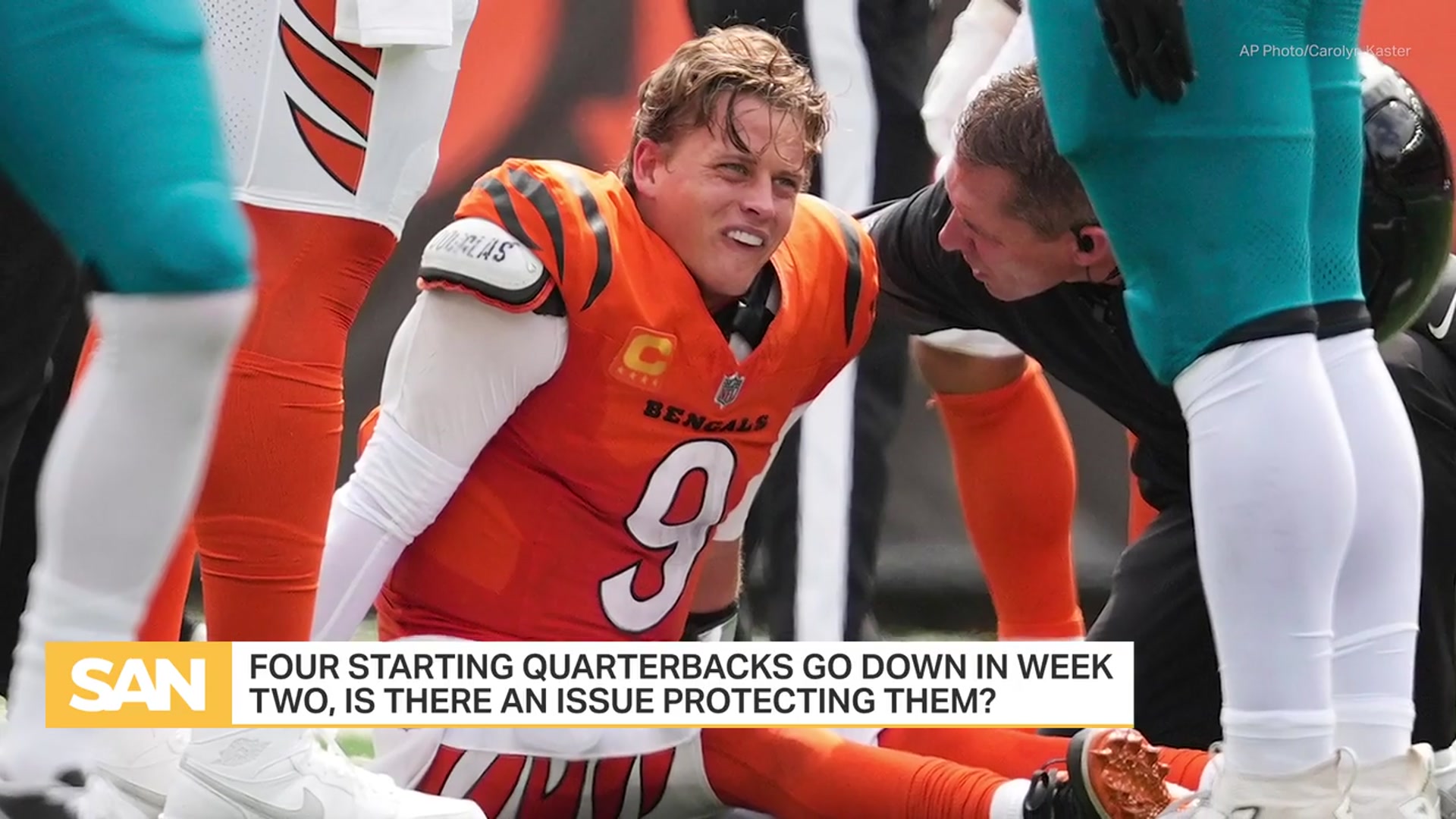 'Video thumbnail for 4 NFL QB's go down with injuries in week 2, why is protecting them an issue?'