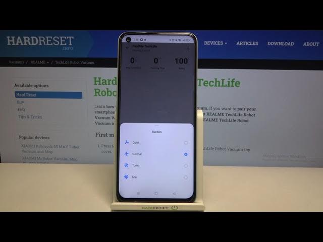 Video thumbnail for How to Change Suction Power on REALME TechLife Robot Vacuum Using realme Link App and Your Phone