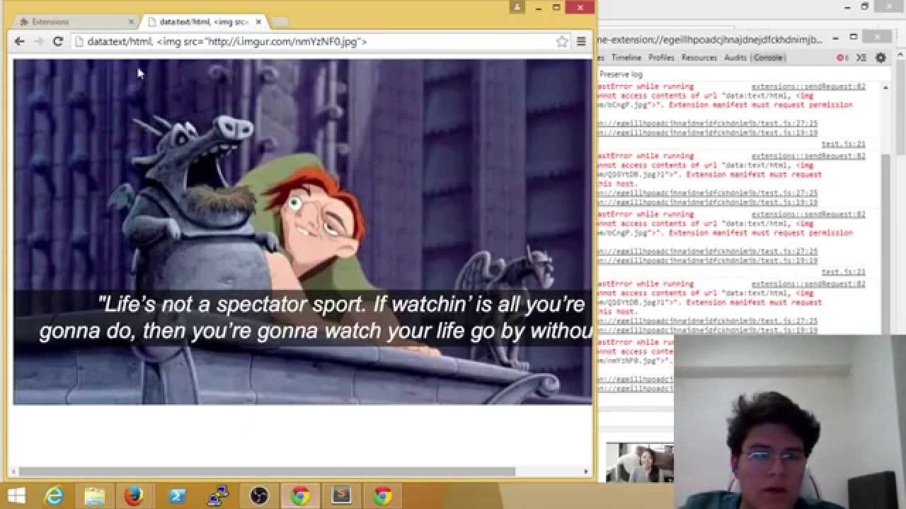 Video thumbnail for Working on a Chrome extension