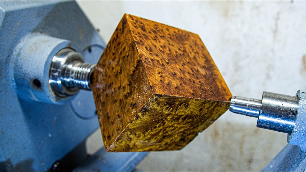 Video thumbnail for Woodturning - The Cube of Burl