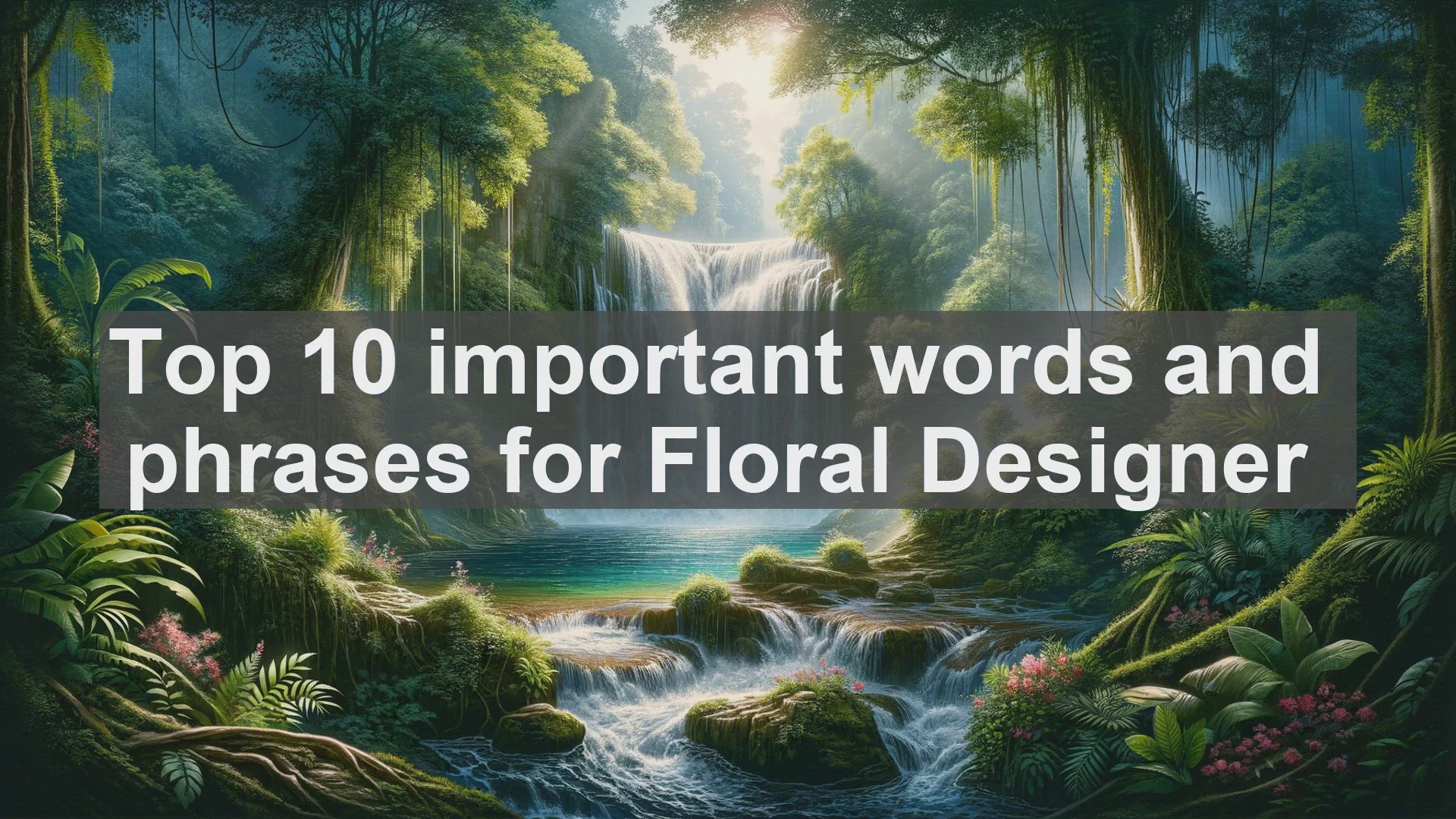 'Video thumbnail for Top 10 important words and phrases for Floral Designer'