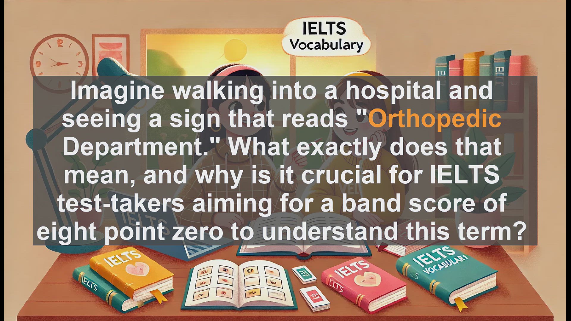 'Video thumbnail for 5000 Must Know IELTS 8.0 Vocabulary - Orthopedic: Essential IELTS Vocabulary for Medical Contexts'