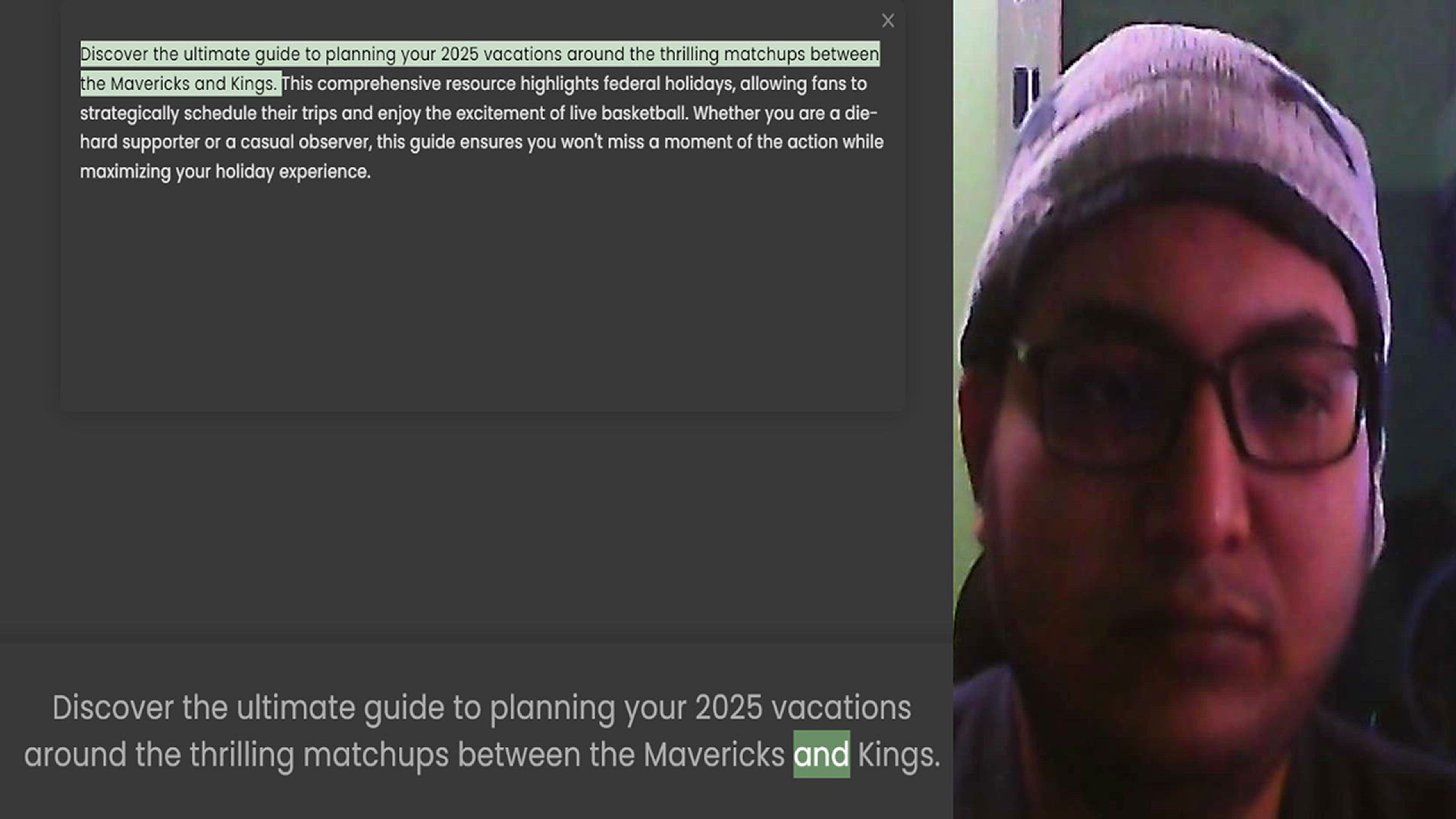 Video thumbnail for Discover the ultimate guide to planning your 2025 vacations around the thrilling matchups between the Mavericks and Kings. This comprehensive resource highlights federal holidays, allowing fans to strategically schedule their trips and en