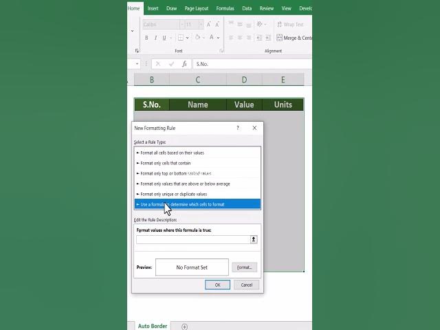 Video thumbnail for Auto Border Formatting for Real-Time Data Entry #excel #excelforbeginners #exceltips #exceltutorial