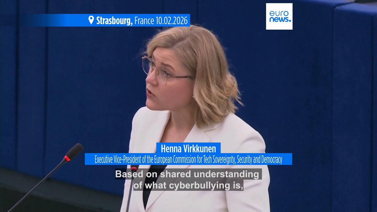 Video thumbnail for European Commission announces EU-wide 'action plan' to combat cyberbullying