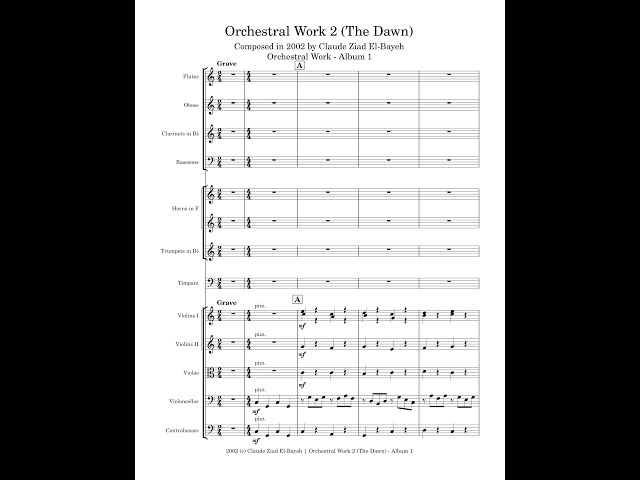 Video thumbnail for Claude Ziad El-Bayeh - Orchestral Work 2 (The Dawn) - Composed in 2002