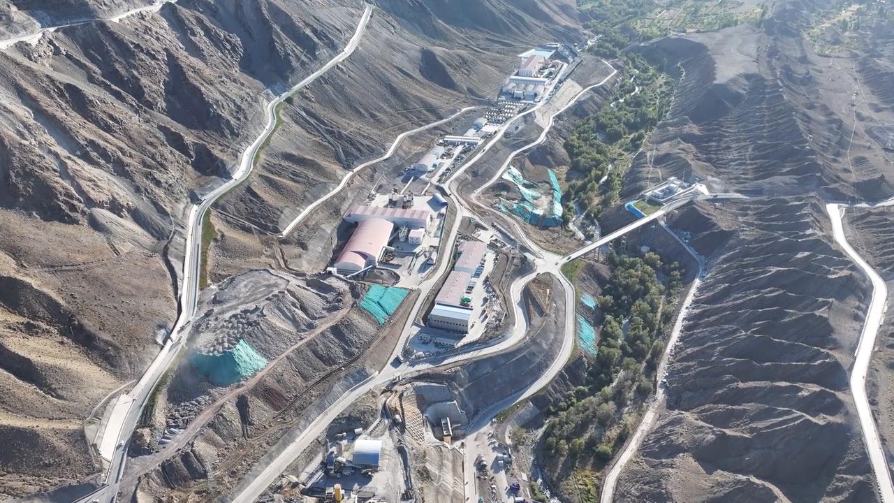 Video thumbnail for China: Tianshan Township Pumped Storage Power Station Construction.