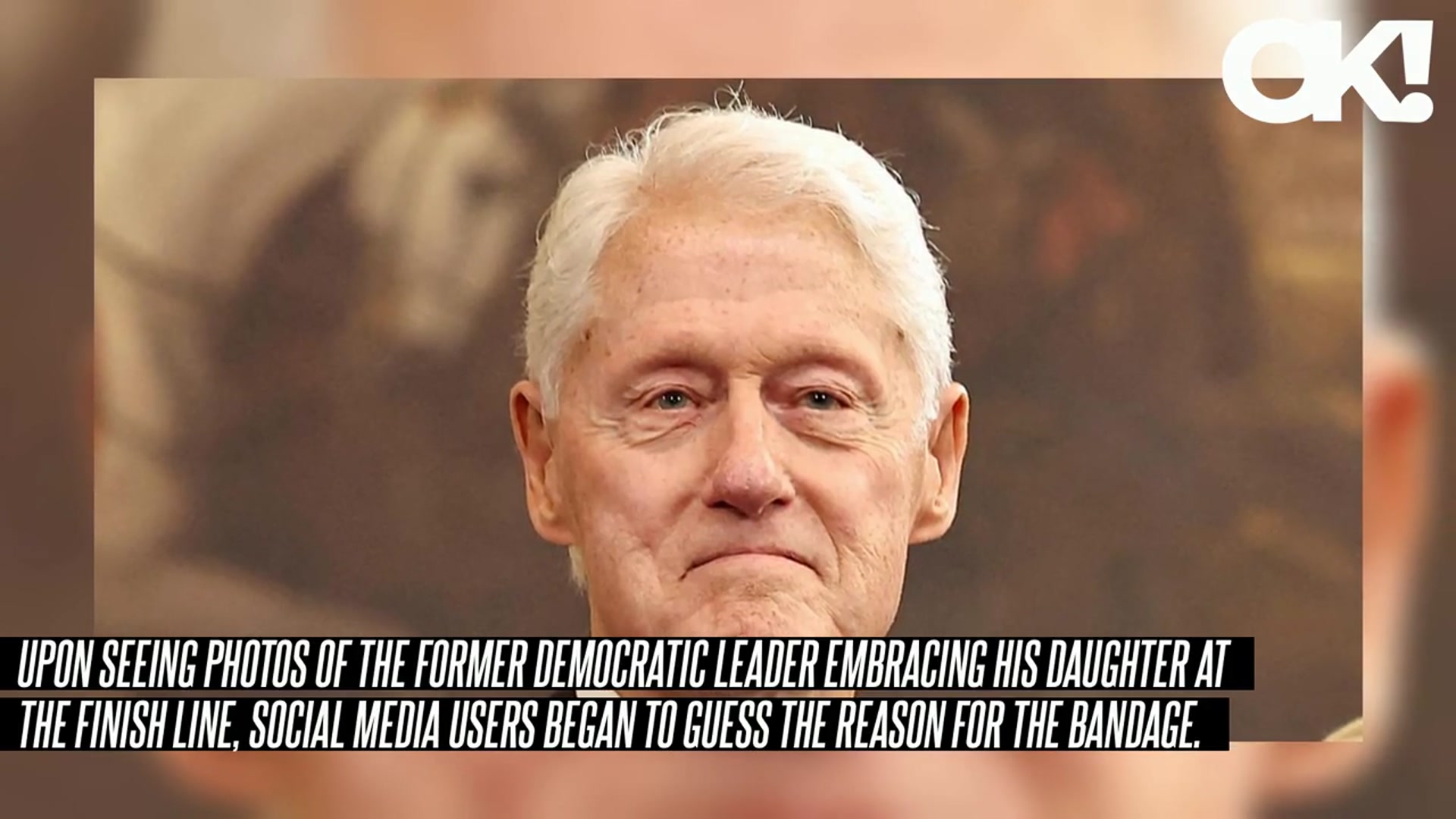 'Video thumbnail for Bill Clinton, 79, Sparks Concerns After He's Spotted With Bandage on His Face at NYC Marathon Amid Health Woes'