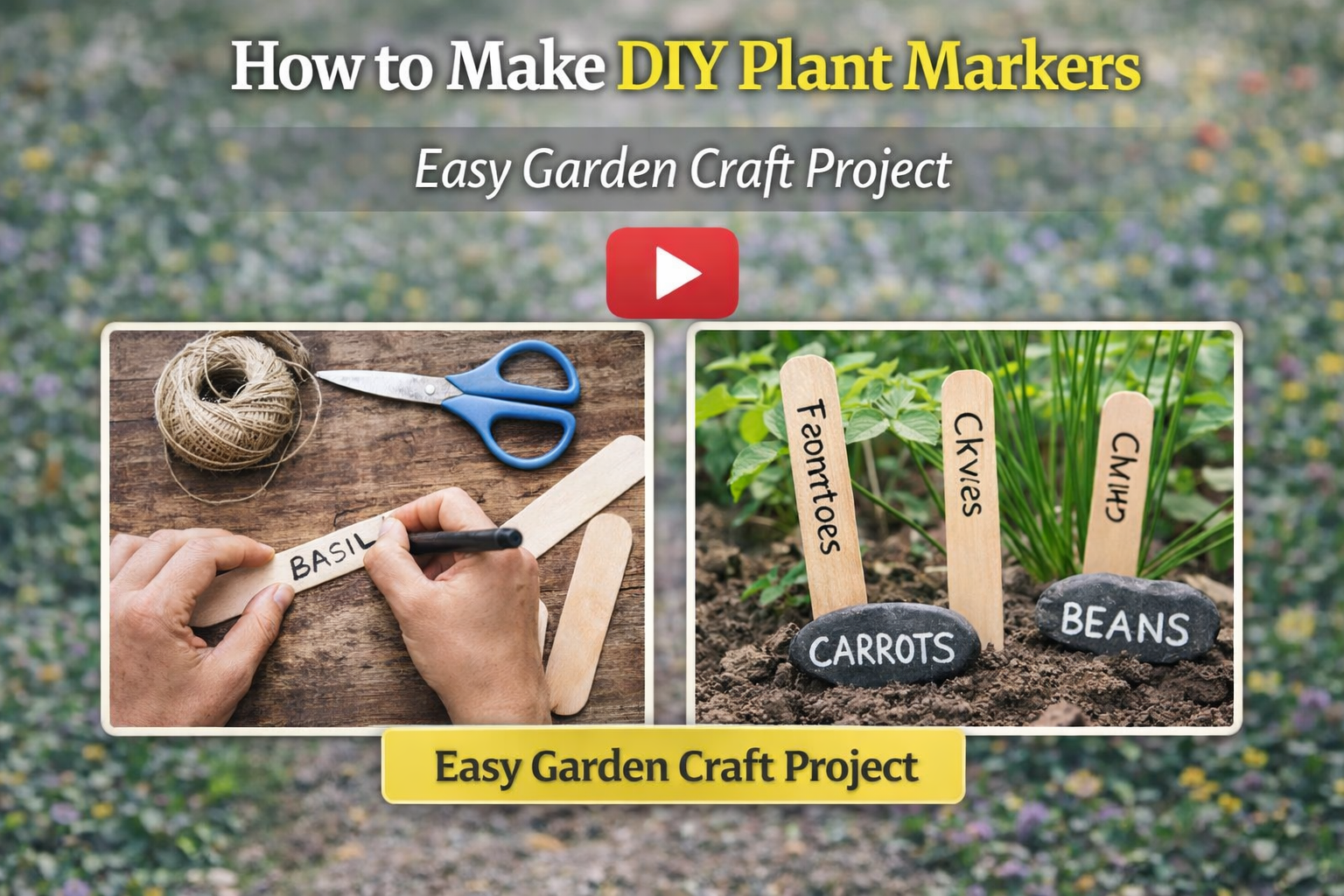 Video thumbnail for How to Make DIY Plant Markers | Easy Garden Craft Project